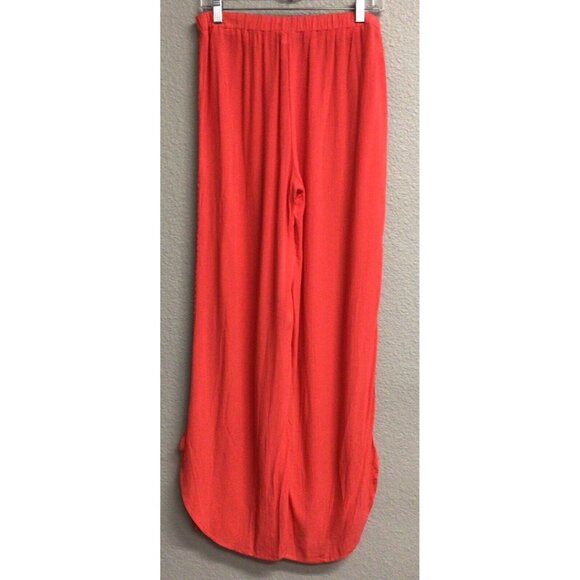 JOE B Coral Elastic Waist Pants Casual Beach Coverup Swim - Picture 2 of 7